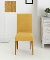 Set 2 huse scaun elastice bi-stretch, Dorian, inaltime spatar pana la 55 cm, galben C/5