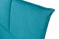 Pat matrimonial, Stockholm, Pillows E, 140x200 cm, saltea tip Pocket, topper memory, Albastru turcoaz