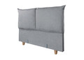 Pat matrimonial, Stockholm, Pillows E, 160x200 cm, saltea tip Pocket, topper memory, Gri