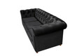 Canapea Oxford Chesterfield, 93x214x75 cm, 3 locuri, Graphite