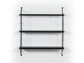 Raft de perete Mingitav Neelix Triple, 60 x 18 x 68 cm, PAL/metal, negru