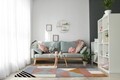 Covor Geometry Bedora, 80x150 cm, 100% lana, multicolor, finisat manual
