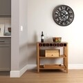 Consola cu suport pentru sticle Carlee, Versa, 80x40x80 cm, lemn de pin