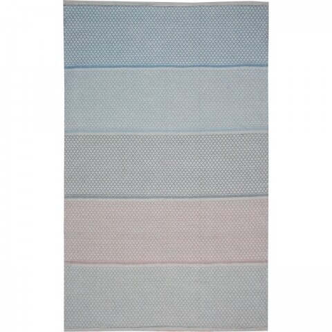 Covor rezistent Eko, 9025 - Blue, Beige, 100% bumbac, 120 x 180 cm