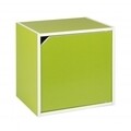 Raft modular cu usa, Composite Cube, Bizzotto, 35x29.5x35 cm, MDF laminat, verde