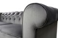 Canapea extensibila Oxford Chesterfield, 88x216x75 cm, 3 locuri, Antracit