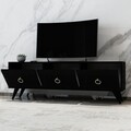 Comoda TV PERLA, Gauge Concept, 150x33x50 cm, PAL, tec/alb