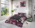 Lenjerie de pat dubla Vintage Amour Black, Royal Textile, 3 piese, 200 x 220 cm, 100% bumbac, multicolora