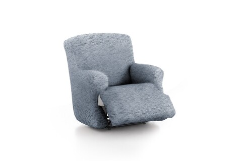 Husa fotoliu cu recliner elastica bi-stretch, Candy, albastru C/3