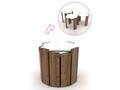 Set 3 masute Rafevi Hansel Nesting, 44.5 x 44.5 x 41 cm, PAL, walnut/alb