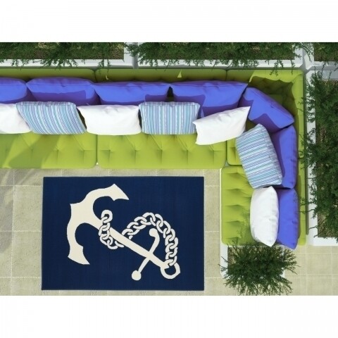 Covor indoor outdoor Floorita ANCHOR NAVY 133X190