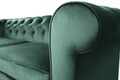 Canapea extensibila Oxford Chesterfield, 88x216x75 cm, 3 locuri, Green