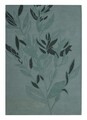 Covor Leaf Bedora, 120x170 cm, 100% lana, verde, finisat manual