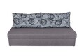 Canapea extensibila Alfi Grey 192x80x77 cm cu lada de depozitare, Flower