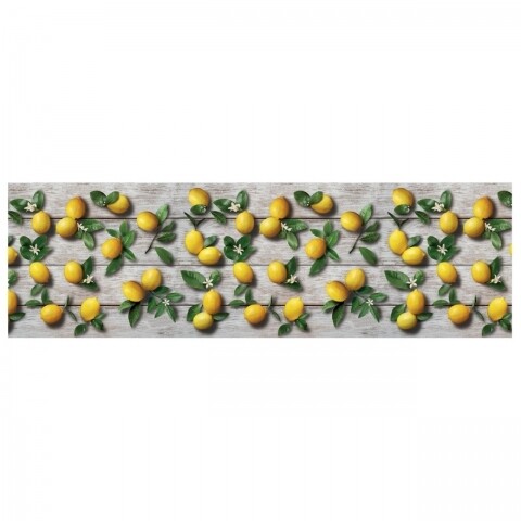 Covor rezistent Webtappeti Limoni 58 x 140 cm, gri/galben/verde