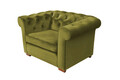 Fotoliu Oxford Chesterfield, 93x116x75 cm, Olive