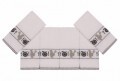 Set 6 prosoape Bordürlü Beyaz Ascit, Saheser, 30 x 50 cm, 100% bumbac, alb