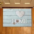 Covoras de intrare Home heart, Casberg, 38x58 cm, poliester, albastru