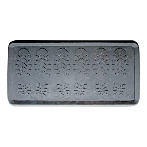 Stergator intrare pentru incaltaminte, Esschert, 40 x 80 x 2.2 cm, cauciuc, negru