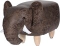 Taburet Elephant, 66x35x29 cm, lemn, maro