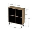 Comoda Momentum Multiuse, Maison in Design, 90 x 30 x 110 cm, PAL, oak/negru