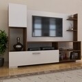 Comoda TV LAVERA, Gauge Concept, 150x30x124 cm, PAL, alb/aluna