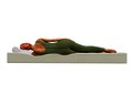 Set saltea ortopedica Ergo Relax Free Air Memory 180x200x17 cm si Lenjerie doua persoane