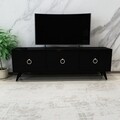 Comoda TV PERLA, Gauge Concept, 150x33x50 cm, PAL, tec/alb
