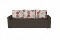 Canapea extensibila Firenze Dark Chocolate Roses Flower 218x85x85 cm, cu lada de depozitare