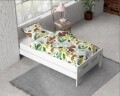 Lenjerie de pat pentru o persoana, Small Zoo White, Royal Textile, 2 piese, 140 x 200 cm, 100% bumbac flanel, multicolora