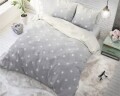 Lenjerie de pat pentru două persoane Twinkle Stars Grey, Sleeptime, policoton