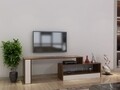 Comoda TV DUS, Gauge Concept, 165x30x45 cm, PAL, alb/aluna