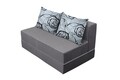 Canapea extensibila Urban Living, 136x80x40 cm Grey/Grey Flower