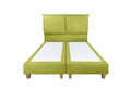 Pat matrimonial, Stockholm, Pillows E, 140x200 cm, saltea tip Pocket, topper memory, Verde