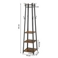 Cuier, Vasagle, 43 x 43 x 180 cm, fier/PAL, maro rustic