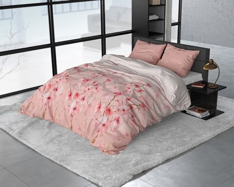 Lenjerie de pat dubla Flowers Lizzy, Royal Textile, 3 piese, 200 x 220 cm, flanel, multicolor