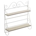 Raft de perete InArt, 45x12x48 cm, fier/MDF, alb/natural