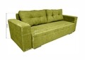 Canapea extensibila Venice 238x96x80 cm, cu lada de depozitare, Verde