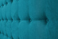 Pat matrimonial, Stockholm, Buttons E, 140x200 cm, saltea tip Pocket, topper memory, Albastru turcoaz