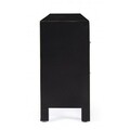 Comoda TV cu 5 sertare, Pechino Black, Bizzotto, 130x24x50 cm, MDF