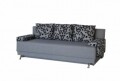 Canapea Extensibila Roma Grey Black Flower 205x90x86 cm + lada de depozitare